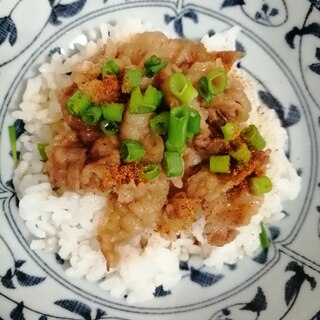 牛肉甘辛ネギ丼